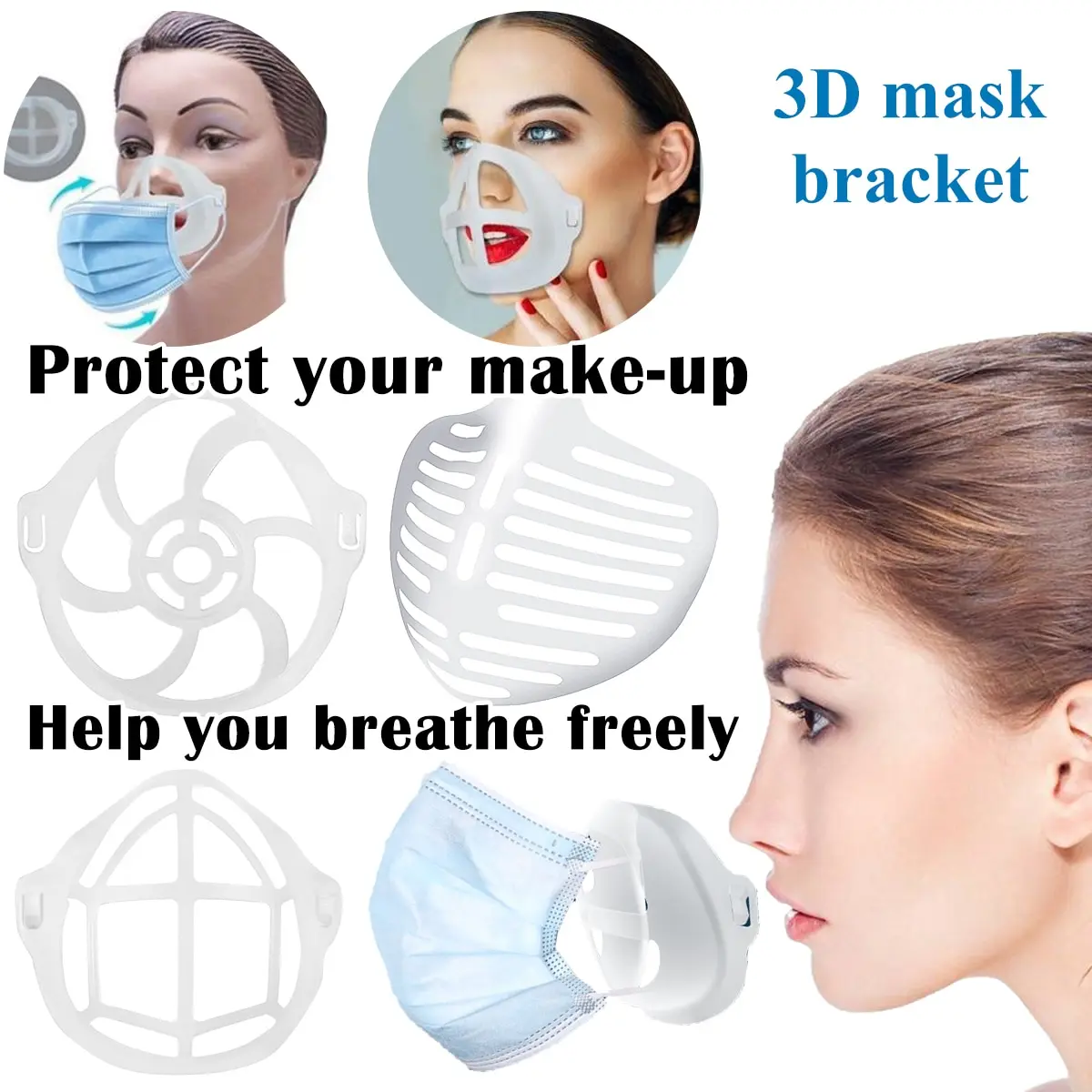 

Adult Silicone mouth Mask bracket face masks Holder stand Breathing Valve Filters support frame masque маска mascarilla маски